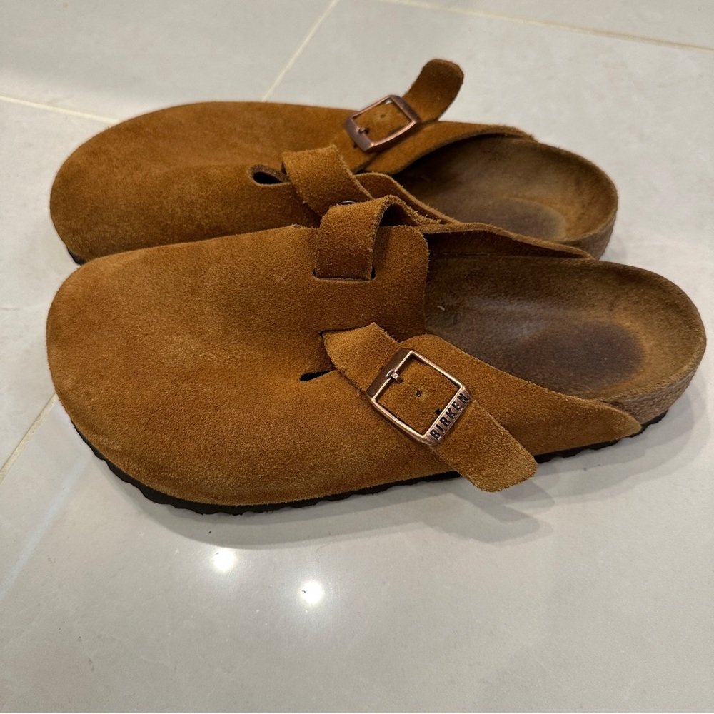 Birkenstock Boston Clog in Mink suede - Picture 4 of 9